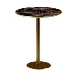 Restootab - Mange-debout Ø60cm Rome bistrot marbre veiné glossy - noir TB-ROMFF2-R60M-BER.CAP-LAI_0