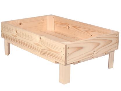 S1 - Caisse jardinière en bois Simply A Box - L36 x H19 x P54 cm - Bois brut ou 6 coloris de lasure à l'eau_0
