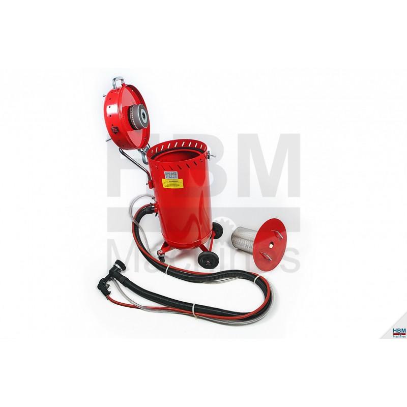Sableuse mobile avec aspiration - SBC28 - Capacité 80L - 60-125 PSI - 2,5 m de tuyau_0