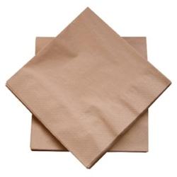 Serviettes de table 2 plis pure ouate - couleur noix  - 40 x 40 cm - x 2000 - DSTOCK60 - 03701431316889_0