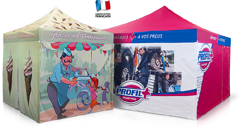 Stand pliant événementiel - tente légère et robuste en aluminium - personnalisable - de 9 à 25 m²_0