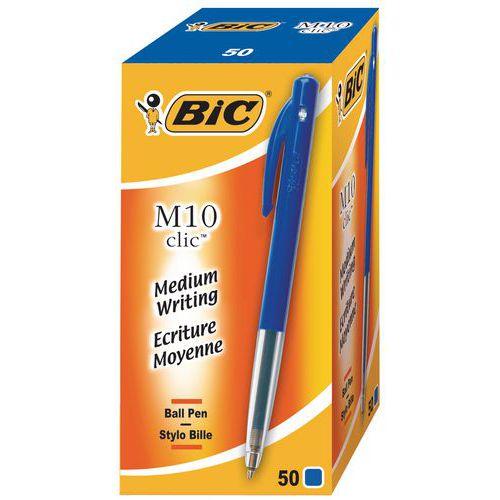 BIC Atlantis Fluid Stylos-Bille Rétractables Pointe Moyenne (1,2 mm) -  Couleurs Assorties, Blister de 3 BIC