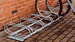 Support cycles éco - 5 places - pour tous cycles et VTT - tube acier galvanisé_0