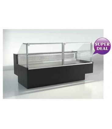 Vitrine réfrigérée service arrière Mylo - froid ventilé, compresseur intégré, éclairage LED et vitres relevables_0