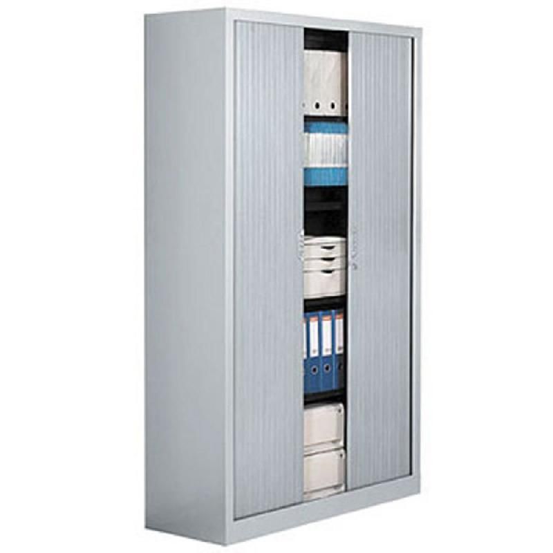 ARMOIRE MÉTAL CONFORT - A RIDEAUX - H. 198 X L. 120  CM - CORPS ALUMINIUM - RIDEAUX ALUMINIUM