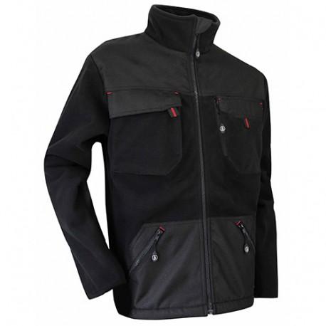 Blouson polaire double face membrane imper-respirante - gamme dynamics - beton - gris nuit-noir - 2074 - lma lebeurre - fixtout_0