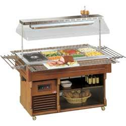 Buffet bain-marie 6 GN 1/1 - Isola 6M BM Lux en bois massif avec cuve inox et options de chauffe_0
