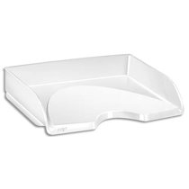 CORBEILLE COURRIER À L'ITALIENNE RIVIERA. DIM (L X H X P) : 34,1X6,5X26,5 CM. COLORIS BLANC ARCTIQUE - LOT DE 2