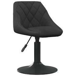 Décoshop26 - Chaise de bar x1 chaise haute avec coutures losange en velours et acier noir DEC029535 - noir 3000257423840_0