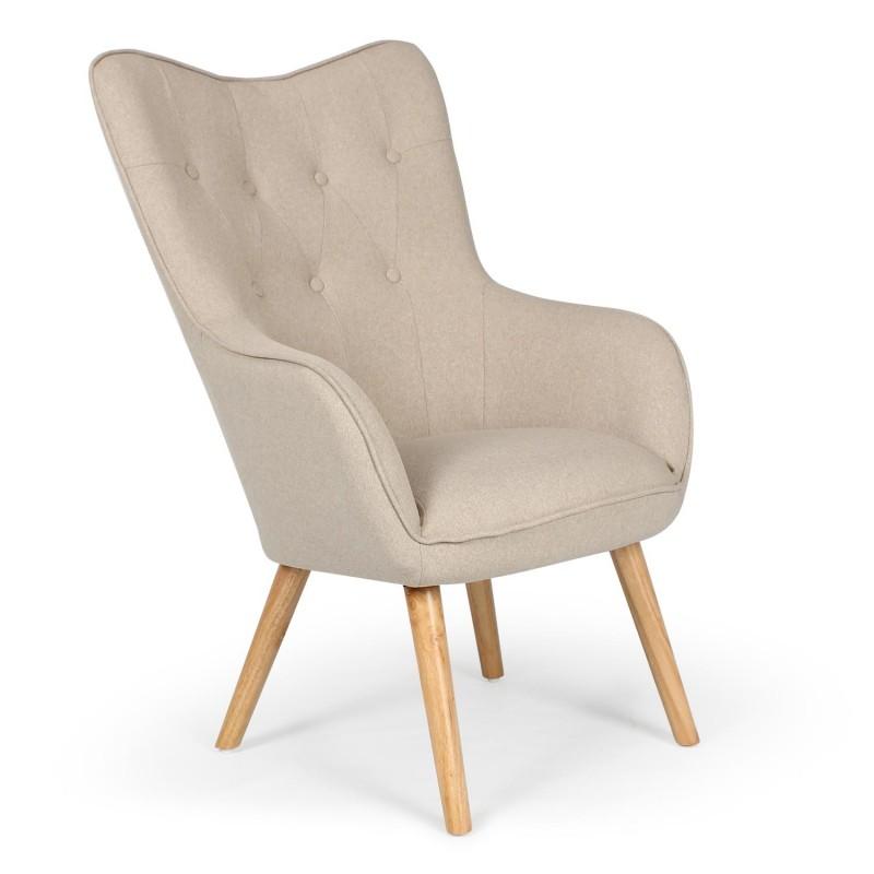 FAUTEUIL SCANDINAVE AIMEE 67CM BEIGE - PARIS PRIX_0