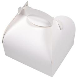 Firplast Boite pâtissière avec poignée blanche 180mm x 180mm x 60mm (x50) - blanc 3104400064512_0