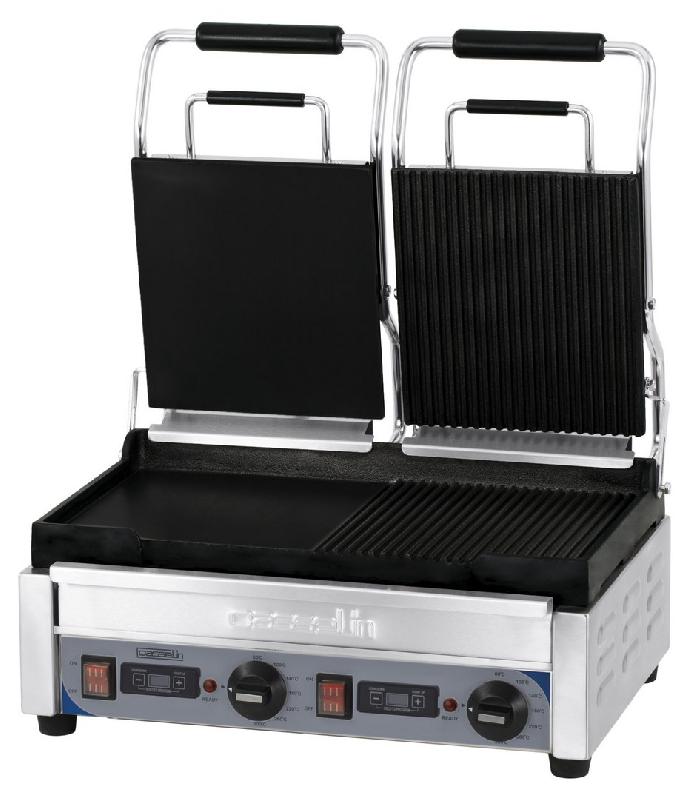 Grill panini pro double premium mixte avec minuteur dimensions l 300 x p 490 x h 265 mm - CGP2HRBLPT_0