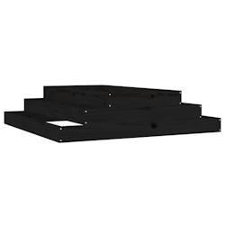 Helloshop26 - Jardinière bac lit surélevé plantes fleurs terrasse jardin 110 x 110 x 27 cm bois massif de pin noir 02_0037314 - 3000217843770_0