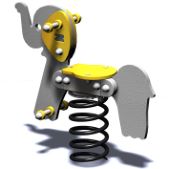 Jeu à ressort éléphant - el01pe - Crea Equipements - pour enfants de 2 à 6 ans_0