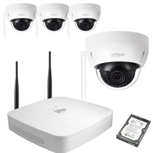 Kit vidéosurveillance extérieure WIFI Dahua - 4 dômes 3MP_0