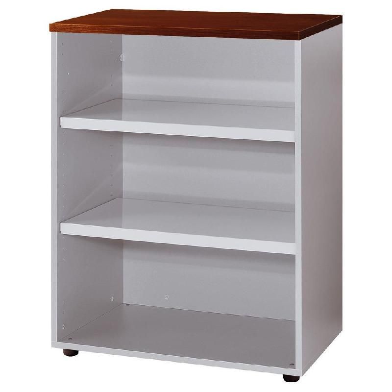 MEUBLE MI-HAUTEUR ACTUAL SANS PORTES - H.102 X L. 80 X P. 47 CM - CORPS ALUMINIUM - TOP WENGÉ