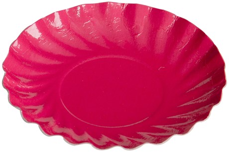 MINI ASSIETTE JETABLE ROSE 9.7 CM (VENDU PAR 200)