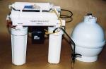 Osmoseur d'eau sous évier domestique - pompe perméat - 4 niveaux de filtration : sédiments, charbon actif, membrane d'osmose, post charbon_0