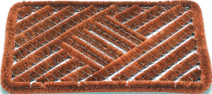 Paillasson brosses en coco coco naturel/acier L390xl590xS30 mm_0