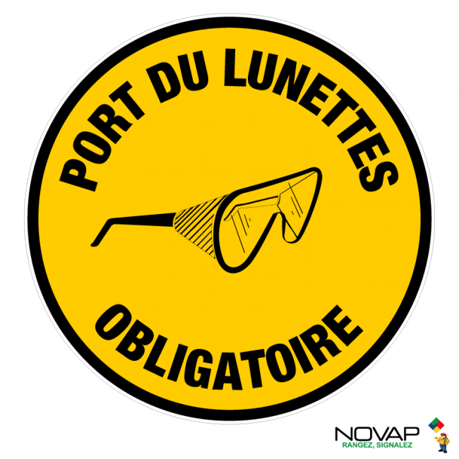 Panneaux rigides ronds jaune 450 mm avertissements dangers - PNRPSC-NV06/OLNT_0