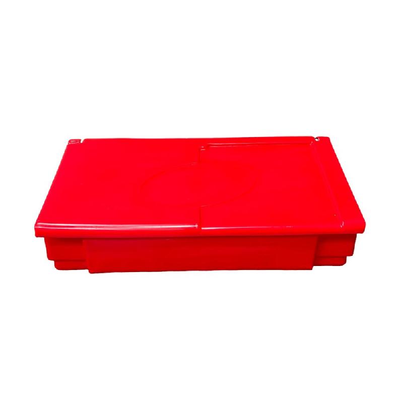 PLAST'UP ROTOMOULAGE Bac à sable incendie/ à sel de déneigement 50l- lot de 10 - ROUGE - rouge 0727156537128_0