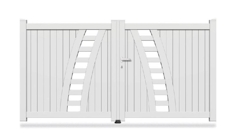 Portail battant aluminium OPC-204 - personnalisable avec dimensions et coloris_0