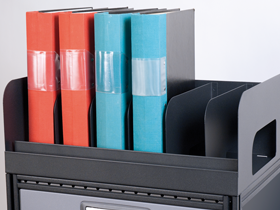 Porte-documents pour bloc-tiroirs - 6 compartiments A4 - acier haute résistance - 50011-03_0