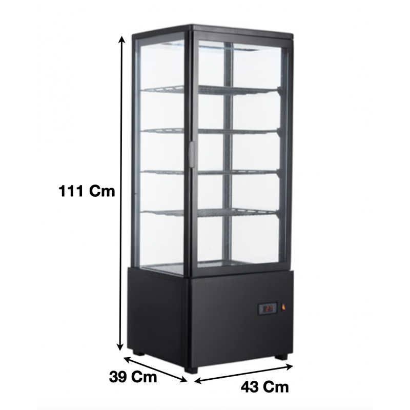 Vitrine réfrigérée de comptoir 98 L - double vitrage - refroidissement ventilé - thermostat réglable_0