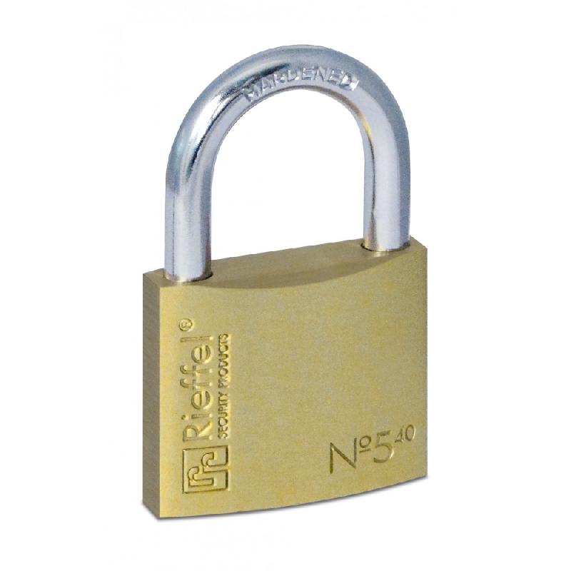 RIEFFEL 5/40 KA01 - Cadenas conventionnel en laiton avec clé semblable - 1 pièce_0