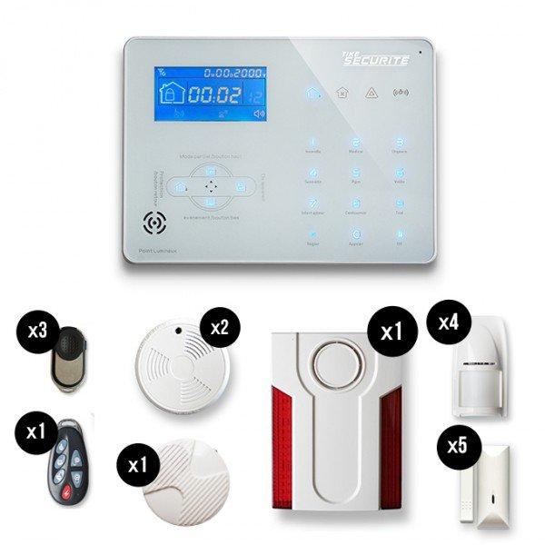 Alarme maison TIKE SECURITE ICE-B21 Compatible Box Internet Et Gsm