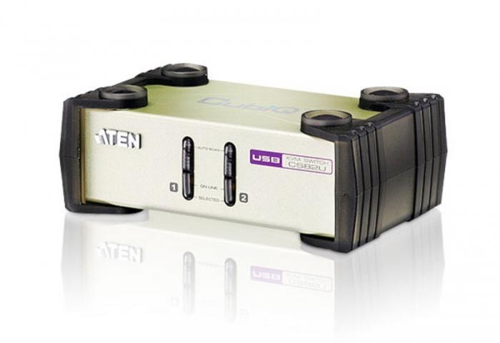 Commutateur KVM ATEN CS82U - VGA - Clavier/Souris USB ou PS2 - 2 ordinateurs - Garantie 2 ans_0