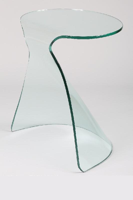 Bout De Canape Iris En Verre Courbe