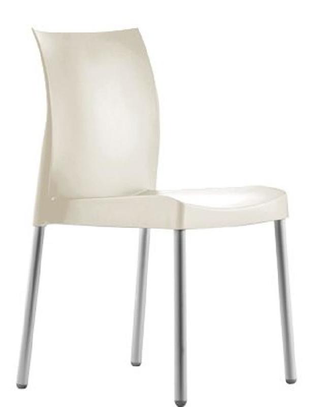 Chaise de restaurant Esope - châssis aluminium anodisé - coque en polypropylène_0