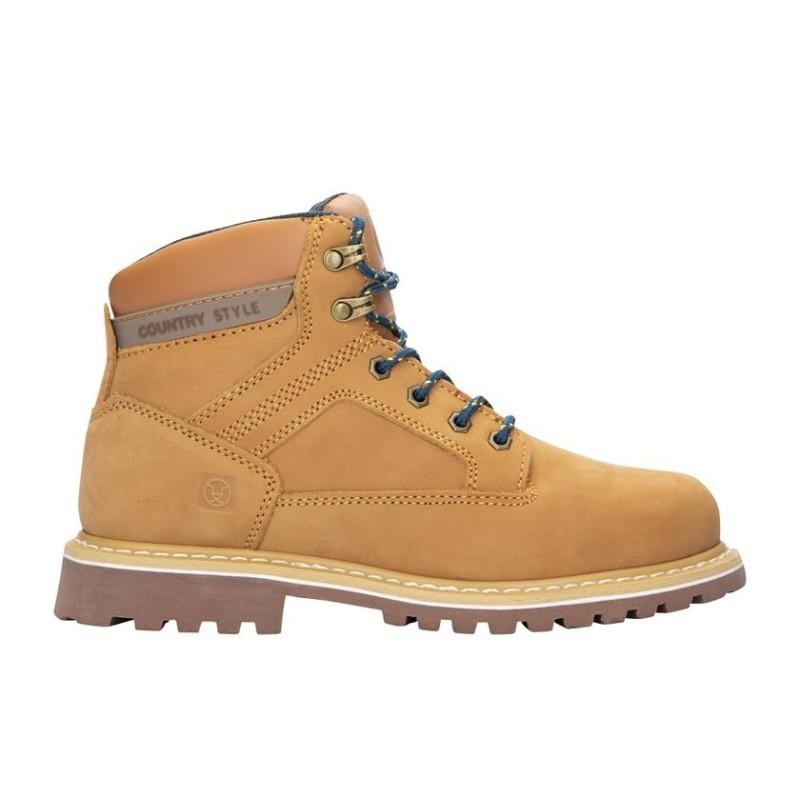 Chaussures de sécurité montantes Ardon Farm haute beige - Ref G4014 - cuir nubuck, semelle caoutchouc, norme EN 20347_0