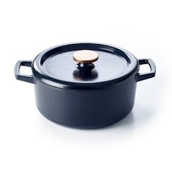 Cocotte Nori 26 cm en fonte -  500 cl Noir Rond Fonte émaillée Beka 36x cm - noir 3458165141262_0