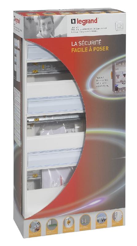 Coffret électrique nu - 3 rangées de 13 modules - coffret de distribution_0
