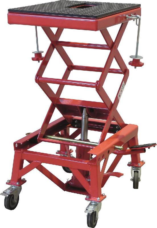 DRAKKAR-EQUIPEMENT - Table élévatrice hydraulique moto 135kg - Plateau 410x350mm - Hauteur max 895mm - Réf. 15344_0