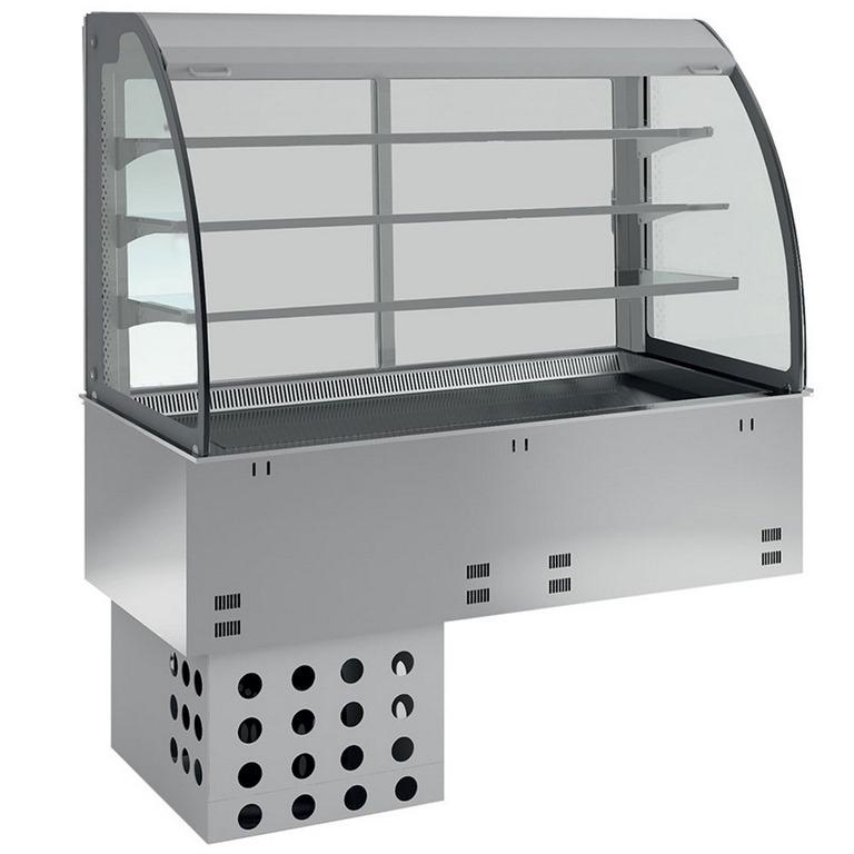 Elément cuve et vitrine sur 3 niveaux ouverte avec rideau réfrigérées ventilées 2x gn 1/1 - DPA/RVA308-R2_0