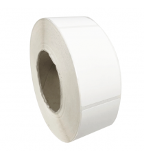 Étiquettes adhésives 75x75mm - polypro blanc mat - bobine échenillée de 1 000 étiquettes - mandrin 76mm_0