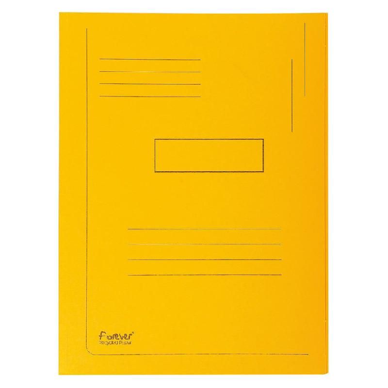 EXACOMPTA CHEMISE-DOSSIER EXACOMPTA 2 RABATS - CARTE - JAUNE (LOT DE 50)