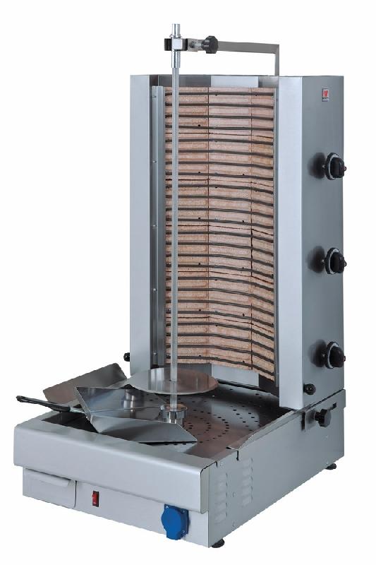 Grill à kebab électrique avec 3 zones de chauffage, moteur inférieur, 75 kg - 9831N_0