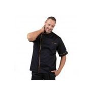 Harry-orange-mc-s - veste de cuisine - manelli - liseré orange_0