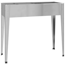 Helloshop26 - Jardinière bac lit surélevé plantes fleurs terrasse jardin 100,5 x 40,5 x 90 cm acier galvanisé Argent 02_0037289 - 3000213816563_0