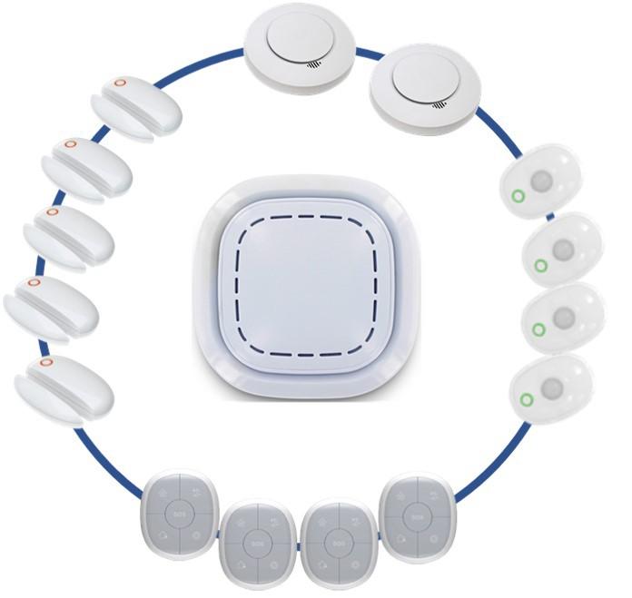 Kit alarme Maison sans fil connecté 3 en 1 -  Sécurité Domestique DAAF - LIFEBOX SMART_0
