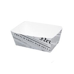 Packnwood FHC - 1000Pcs - Barquette en carton décor journal - 90x55x40mm - 250ml - recyclable et compatible congélateur - transparent - 210BCNEWS250_0