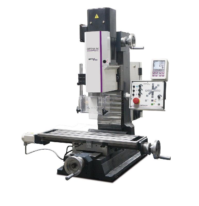 Perceuse-fraiseuse X 400 mm Y 210 mm Z 270 mm BT30 1,5 kW 230V moteurs pas-à-pas affichage digital Optimill MH25SV_0