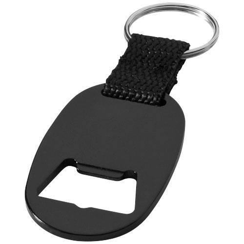 Porte-clés ouvre-bouteille en aluminium avec attache en nylon_0