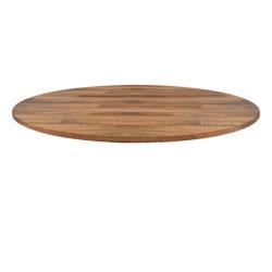 Restootab - Plateau Ø120 decor bois noyer - marron Bois manufacturé 3760371515509_0