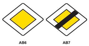 Signalisation d'intersection et de priorité type AB7 - Panneaux de Classe 1, 2 et 2 DG - Gamme de tailles de 350 mm à 1050 mm_0