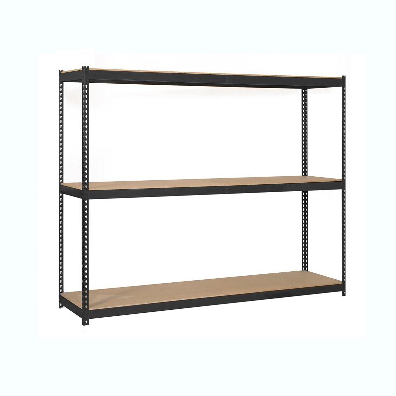 SimonRack Rayonnage industriel, 2000x1500x600 mm, 400 kg au point de flexion, 3 étagères bois, rayonnage garage, Anthracite/Bois- Ecoforte - noir m�_0